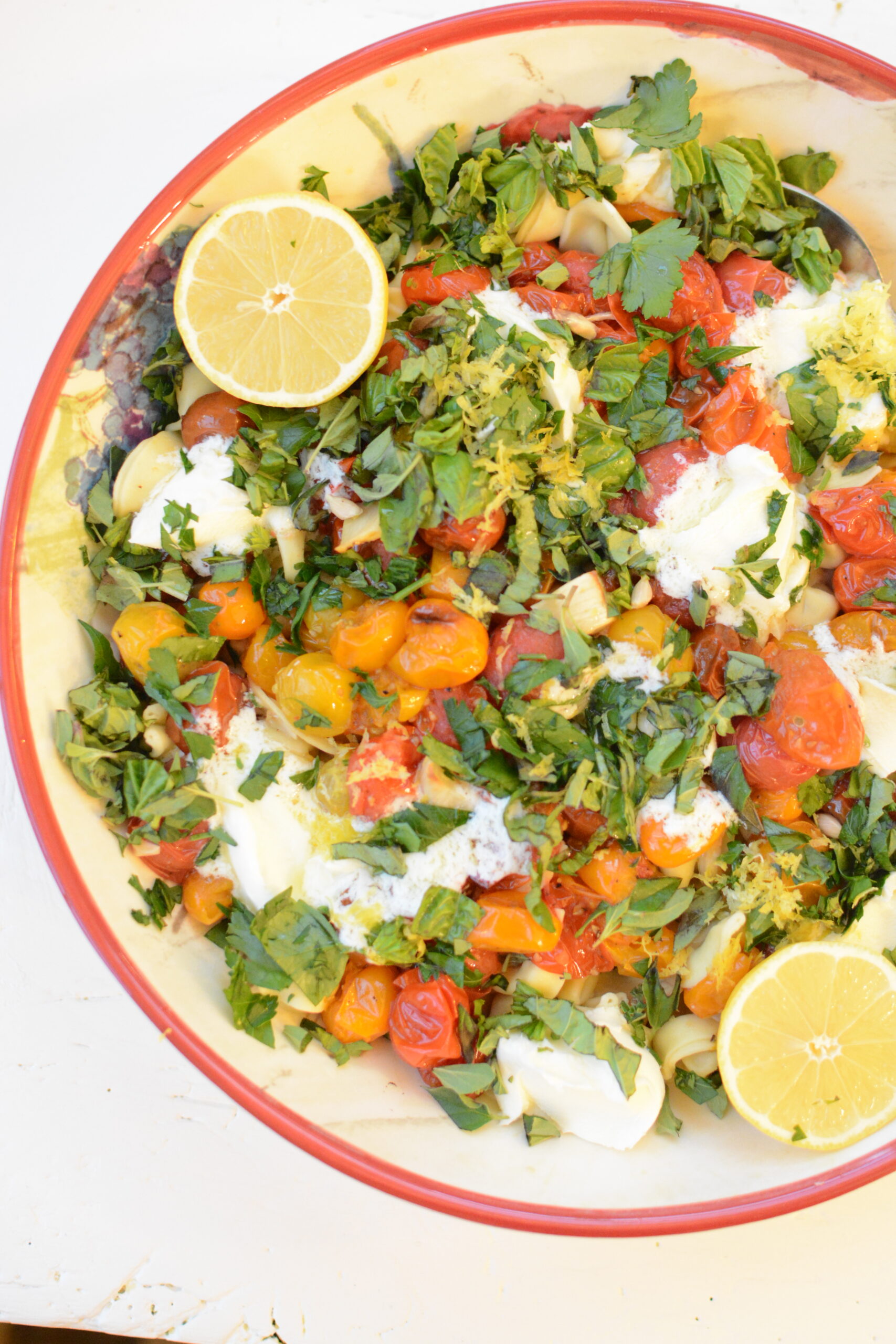 Burst Tomato, Mascarpone and Herb Tortellini Pasta