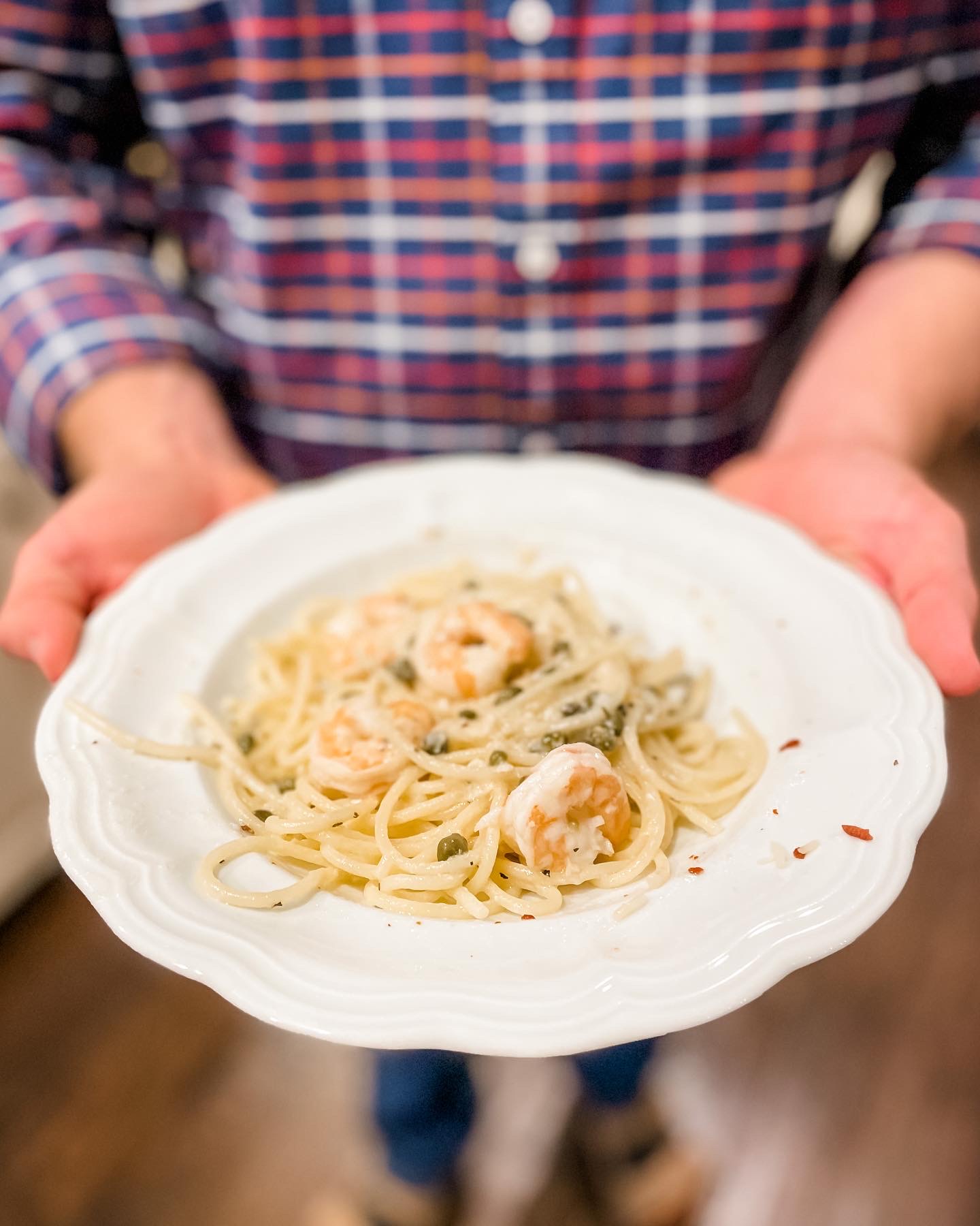 Lemon, Caper, and Shrimp Pasta