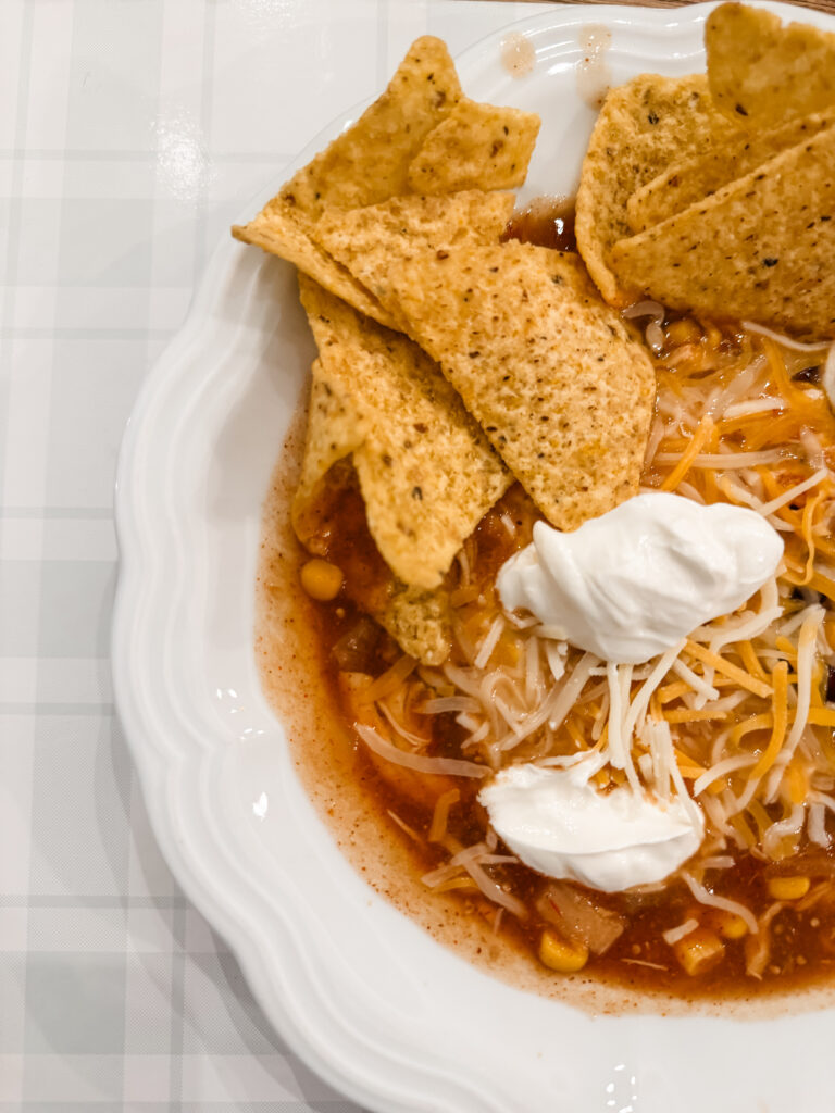 Healthy and Easy Slow Cooker Chicken Tortilla Soup 